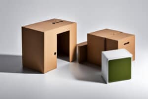 Replay Products | Three eco-friendly cardboard boxes sitting on a white surface.