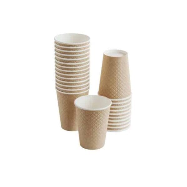 Replay Products | A set of Double Wall PLA Paper Cups from Replay Products on a white background.